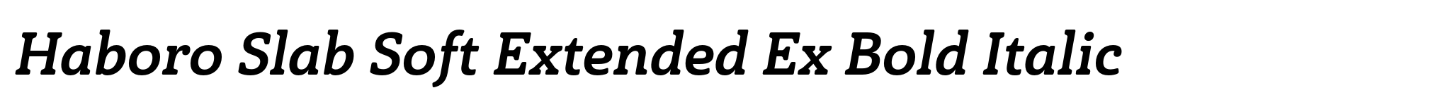 Haboro Slab Soft Extended Ex Bold Italic image